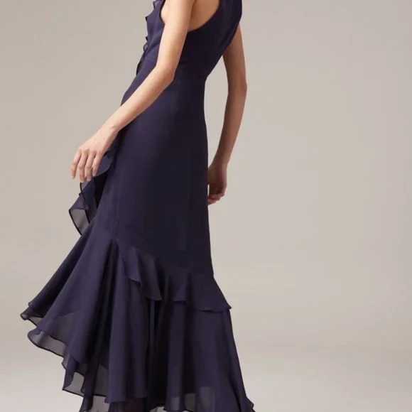 C/MEO COLLECTIVE Navy Be About You Gown Size S - Picture 3 of 14